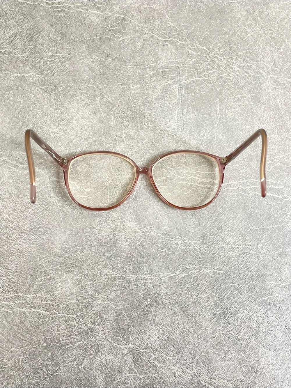 Vintage 80s Oversized Pink Round Plastic Eyeglass Frame Women's Glasses